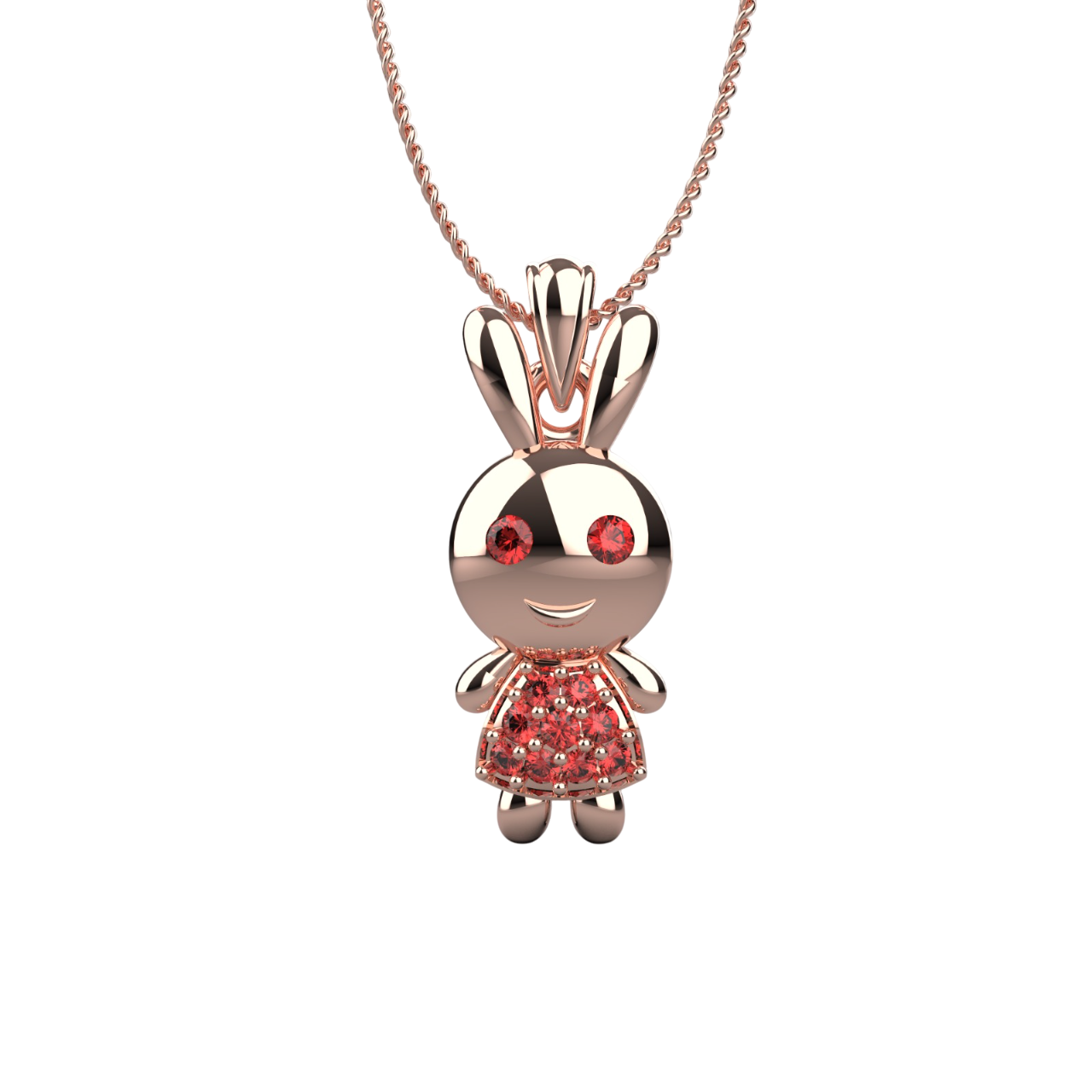 Crimson Hare Necklace