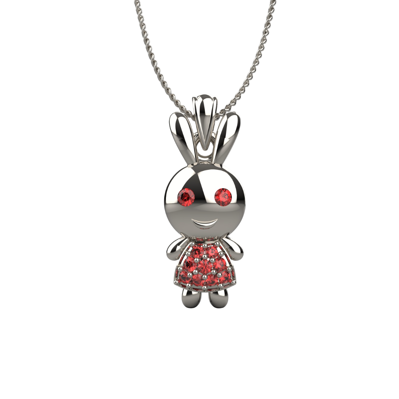 Crimson Hare Necklace