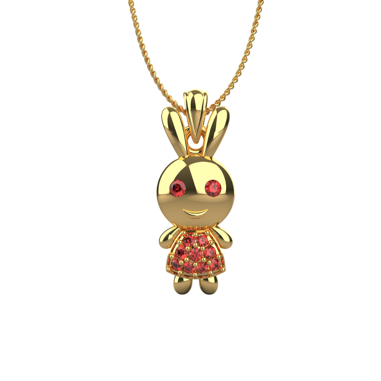 Crimson Hare Necklace