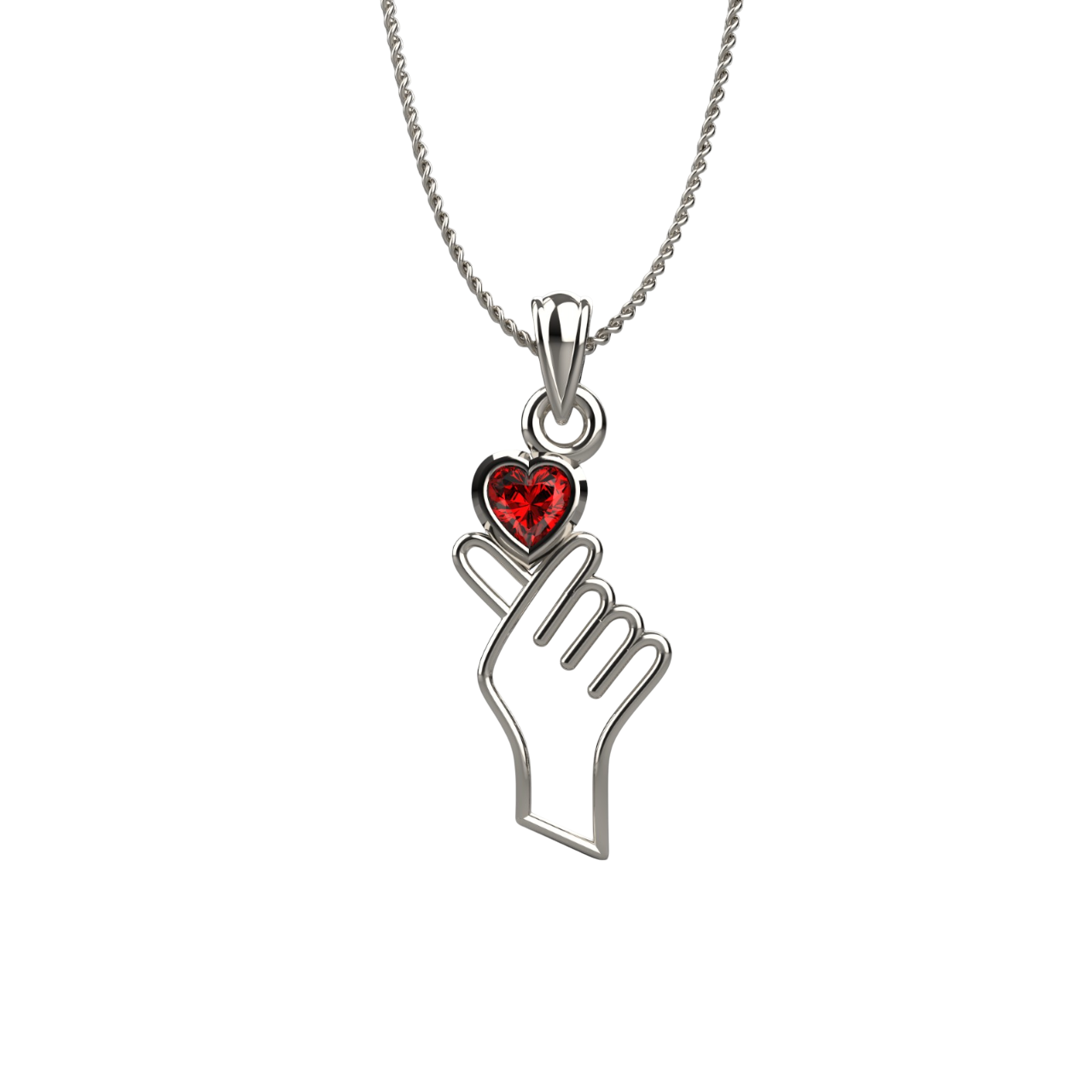 Finger Heart Necklace